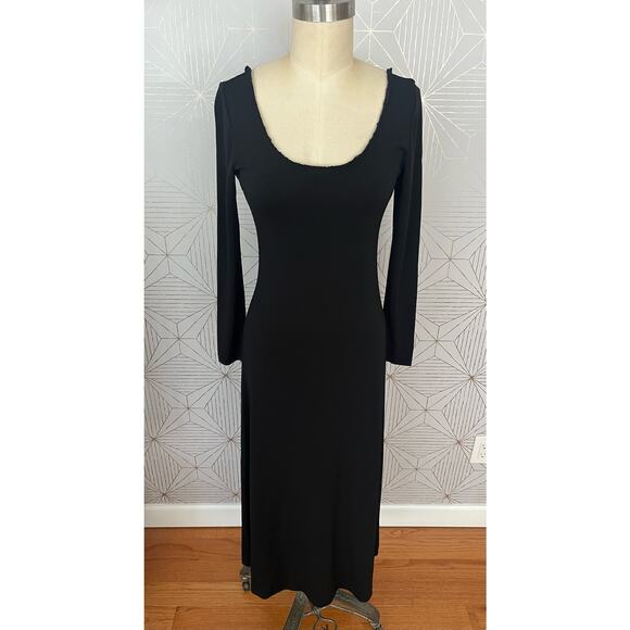 Isaac Mizrahi Black Maxi Goth Witch Dress Whimsigoth Dark Romance Small NWT $210 - Picture 1 of 14